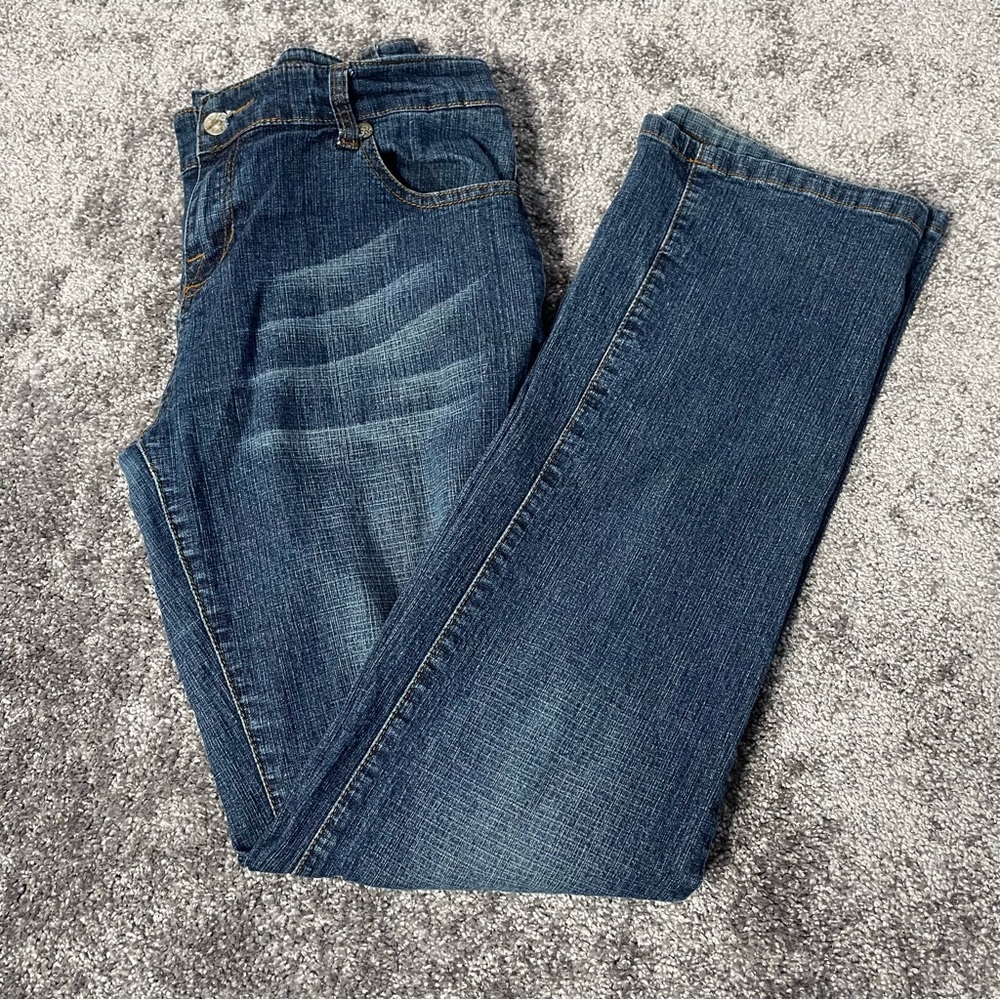 Rock And Republic Embroidered Pocket Straight Leg Jeans Women’s Size 31